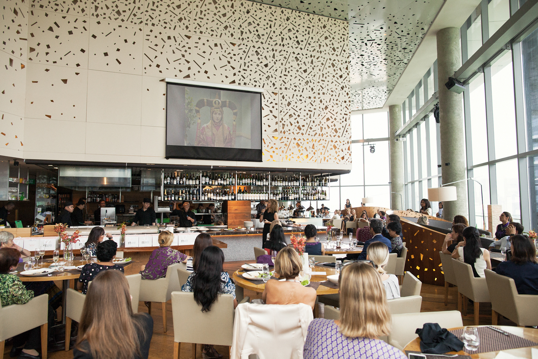 Anousheh Ansari speaking at WOM Charity Lunch Singapore