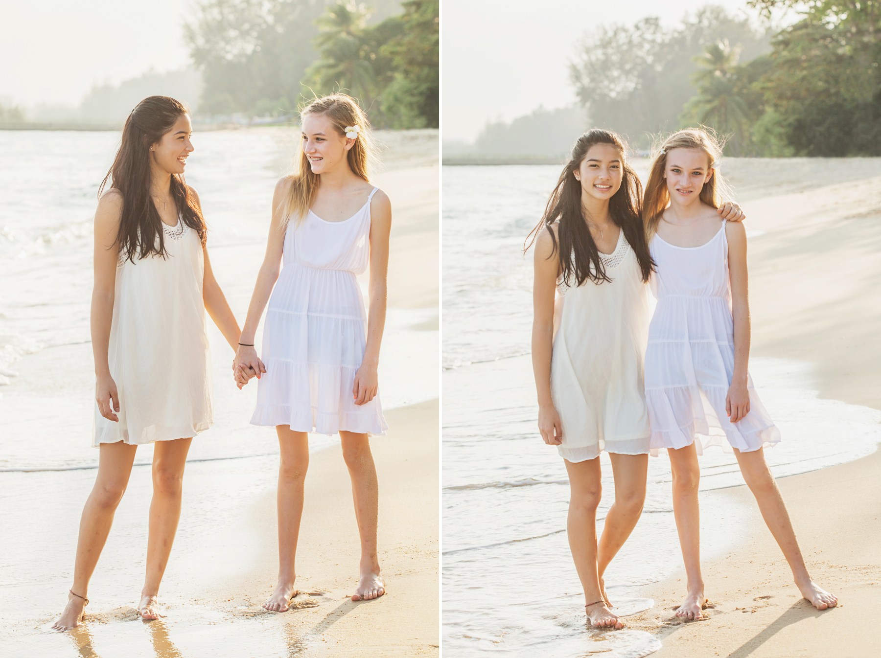 Sisters on the beach