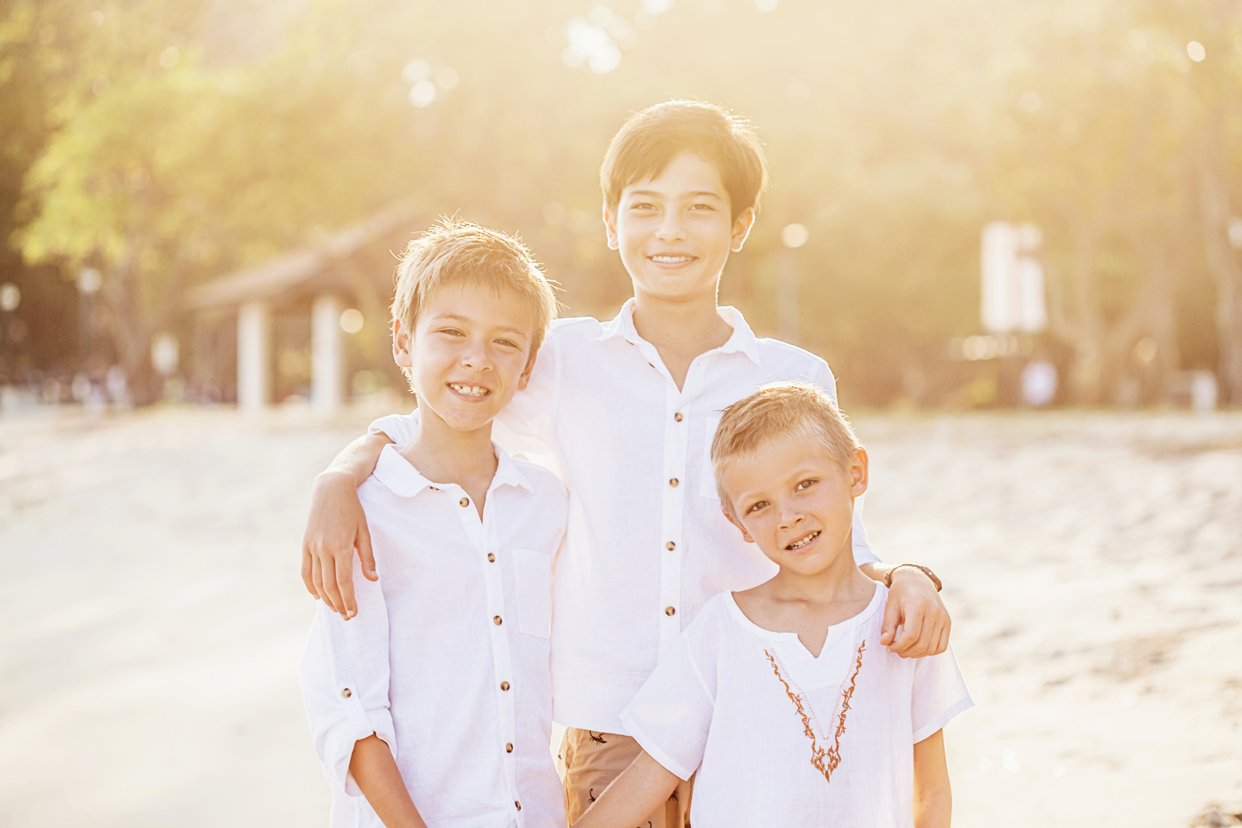 Brothers on the beach