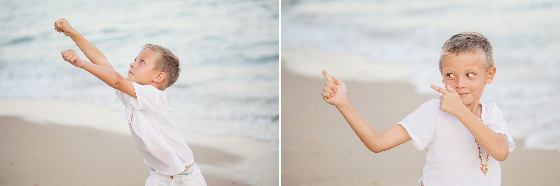 Candid children's beach photography