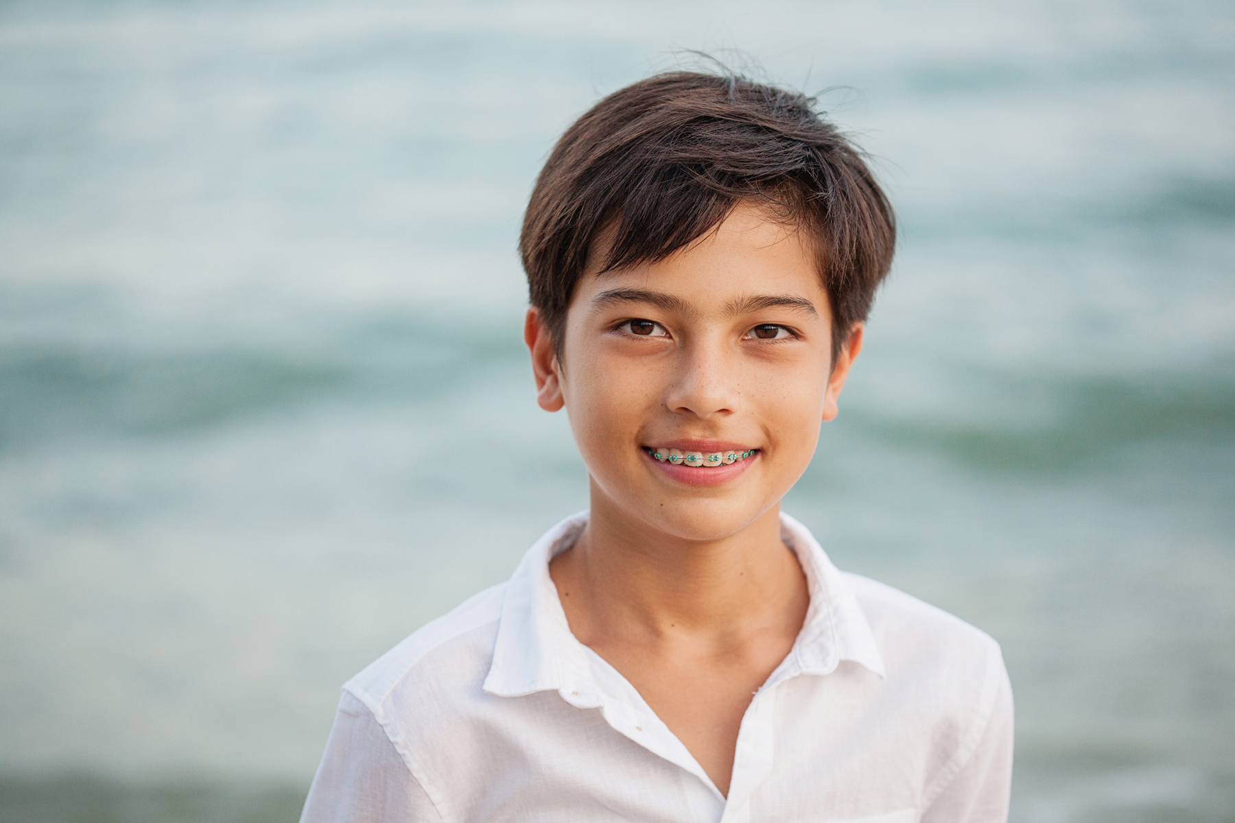 Children's portrait at the beach