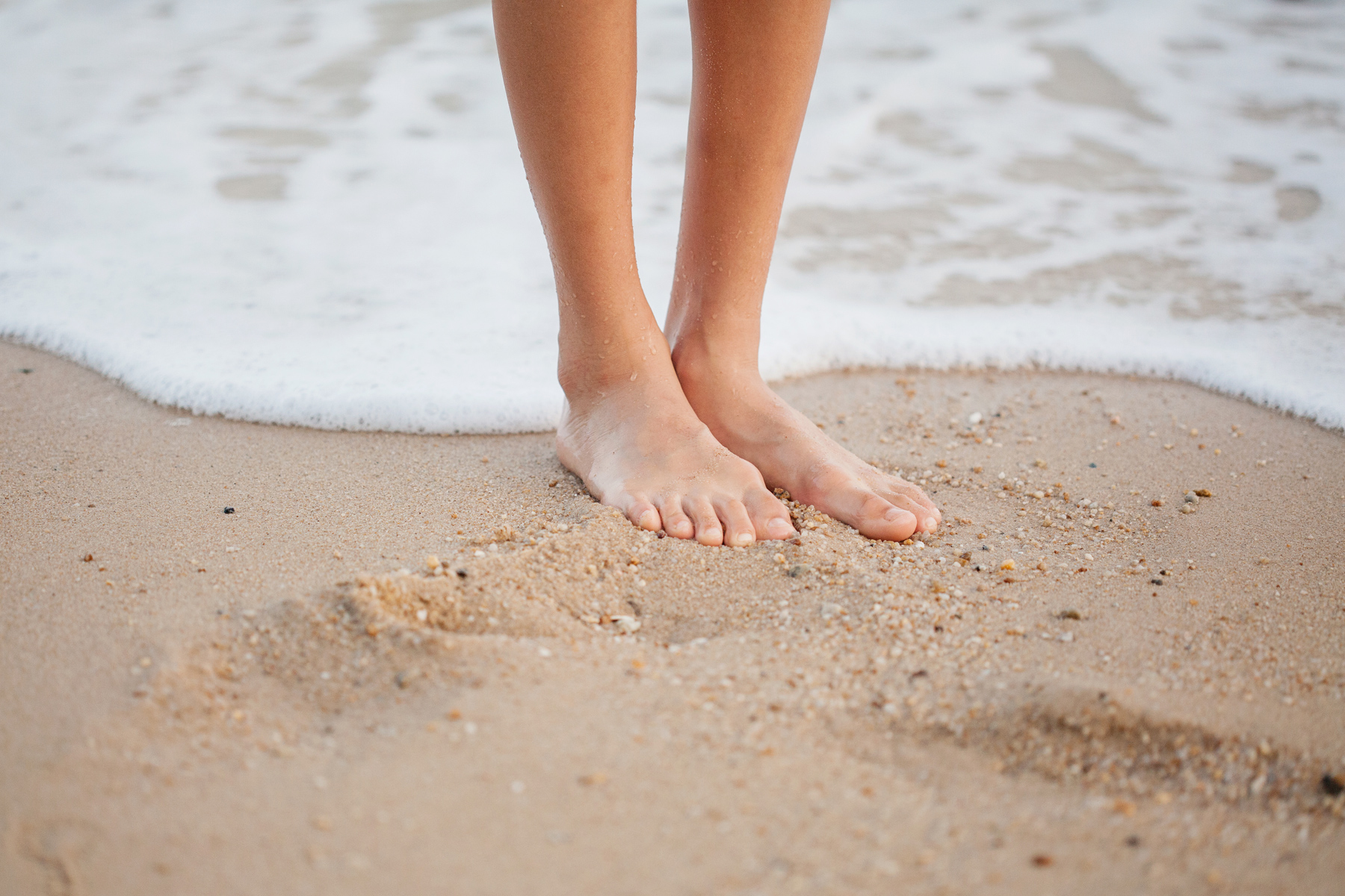 Toes in the sand