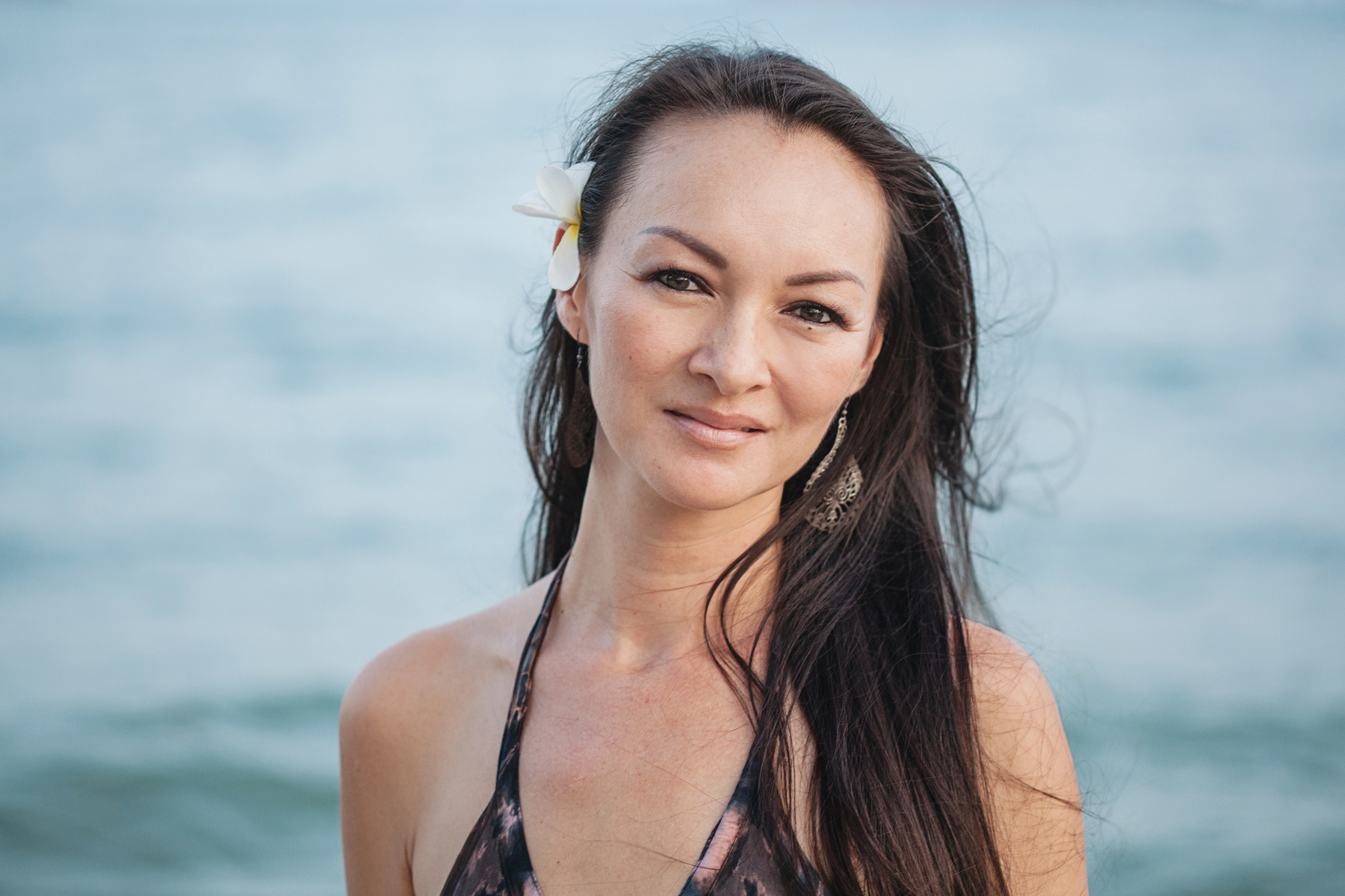 Womens portrait at the beach