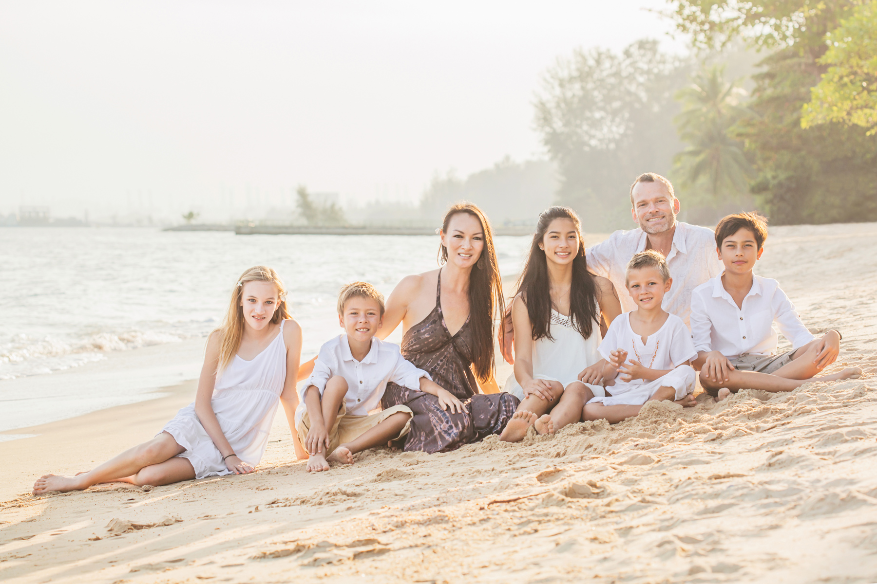 Family photo on East Coast beach