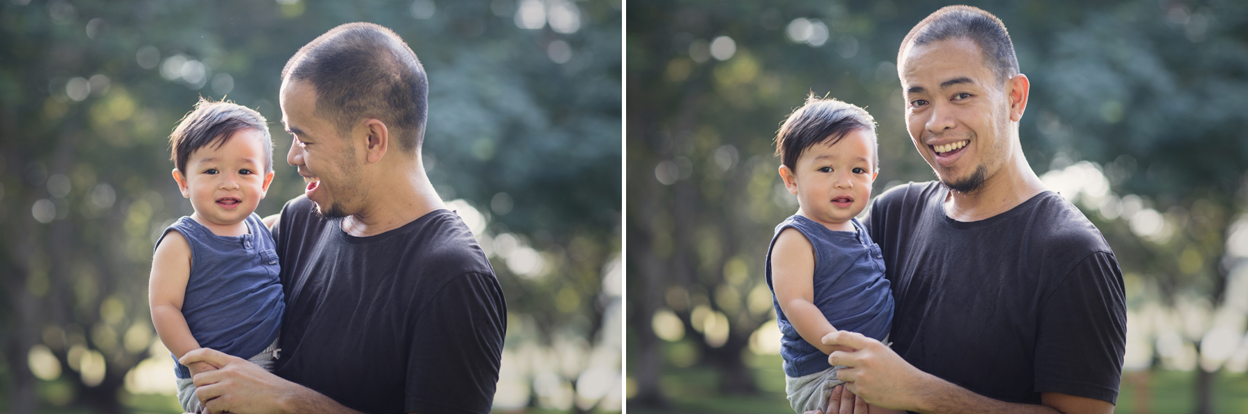 Family portrait outdoors